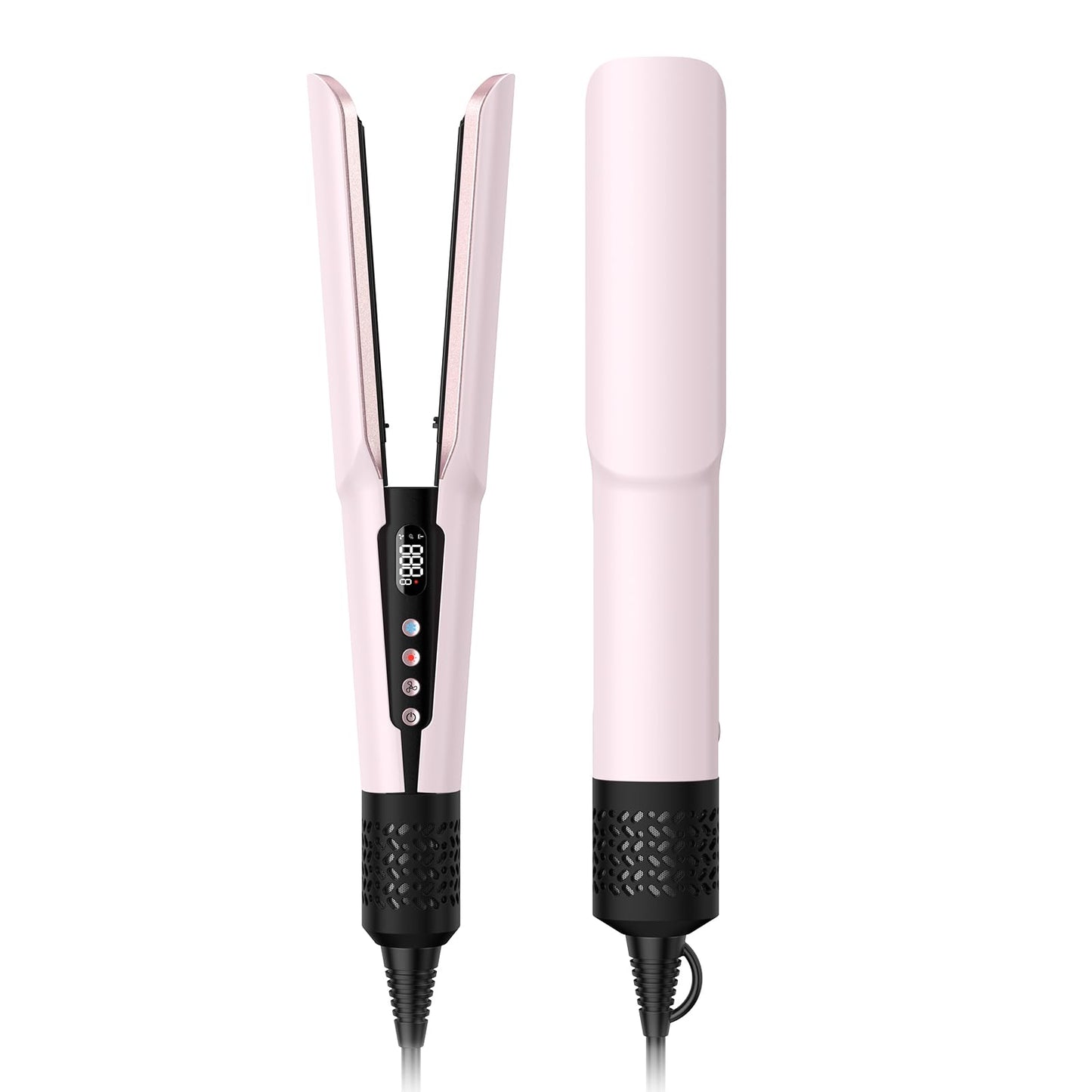 slopehill 2-in-1 Hair Straightener and Blow Dryer, Professional Flat Iron with High-Speed Airflow Technology for Straight, Smooth Hair (Black)