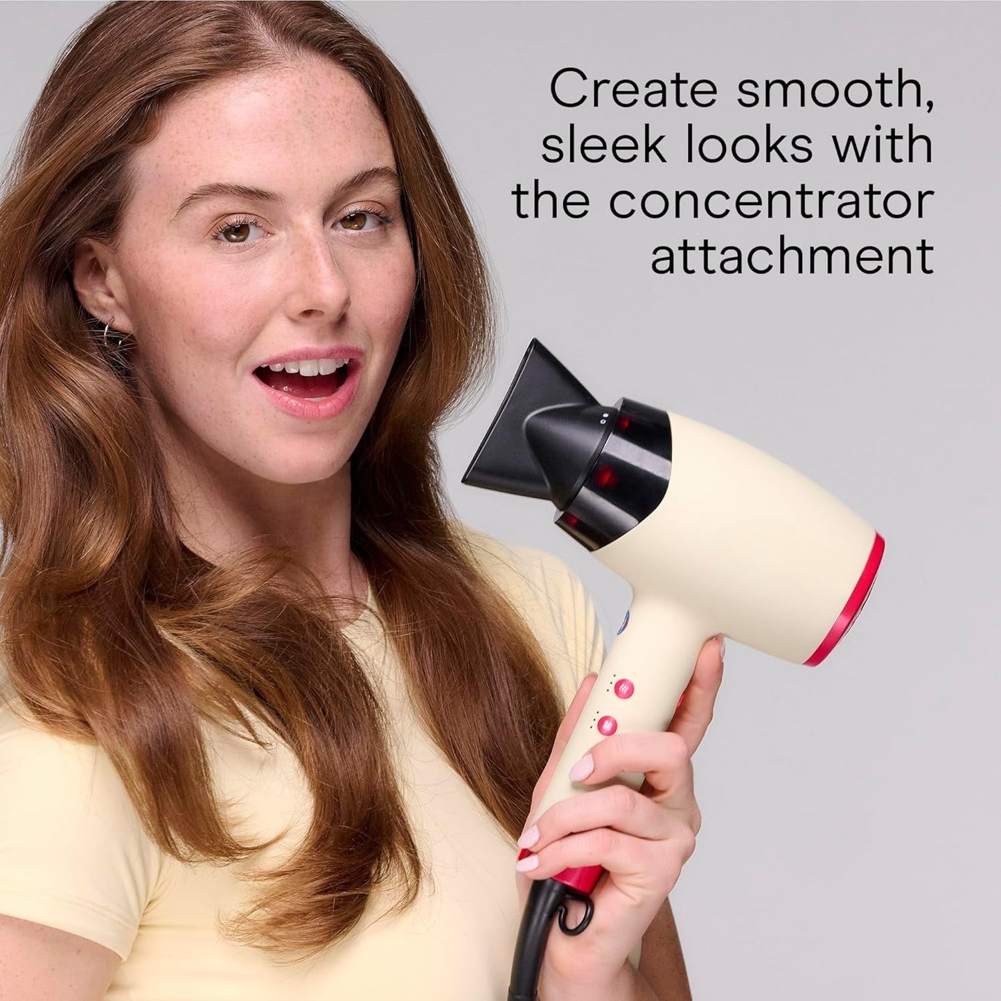 Infiniti PRO CONAIR LED Infrared Hair Dryer with Dual Ion Ceramic Technology, Anti-Frizz Ionic Blow Dryer, 3 Heat 3 Speed Settings, Professional Diffuser, White