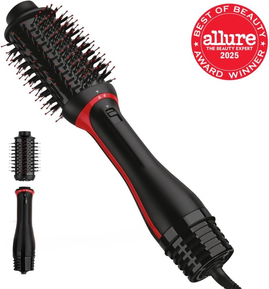 REVLON One Step Volumizer Plus Hair Dryer and Styler | More Volume, Less Damage, and More Styling Control for Easy and Fast Salon-Style Blowouts, Plus Travel Friendly (Black)