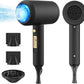 slopehill Professional Ionic Hair Dryer, Powerful 1800W Fast Drying Low Noise Blow Dryer with 2 Concentrator Nozzle 1 Diffuser Attachments for Home Salon Travel (Black)