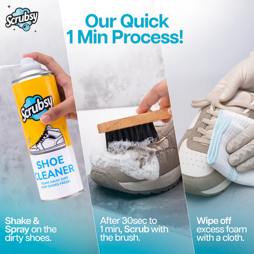 Foam-Based Footwear Cleaner (Free Cleaning Brush) (Pack of 2)