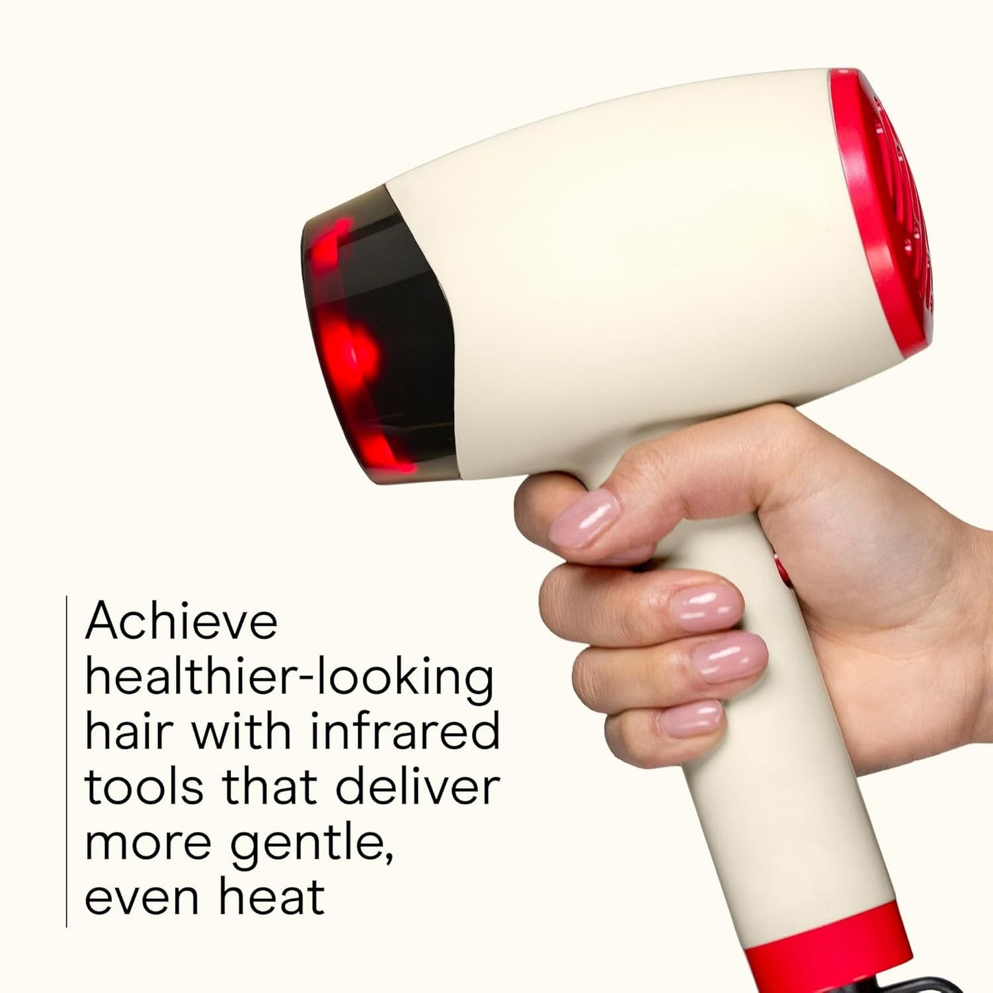 Infiniti PRO CONAIR LED Infrared Hair Dryer with Dual Ion Ceramic Technology, Anti-Frizz Ionic Blow Dryer, 3 Heat 3 Speed Settings, Professional Diffuser, White