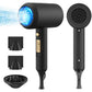 slopehill Professional Ionic Hair Dryer, Powerful 1800W Fast Drying Low Noise Blow Dryer with 2 Concentrator Nozzle 1 Diffuser Attachments for Home Salon Travel (Black)