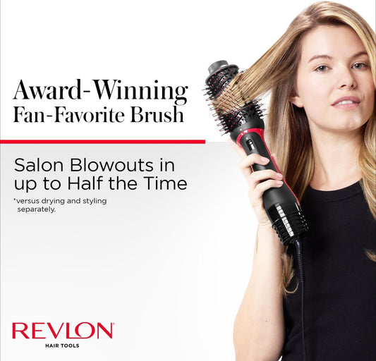 REVLON One Step Volumizer Plus Hair Dryer and Styler | More Volume, Less Damage, and More Styling Control for Easy and Fast Salon-Style Blowouts, Plus Travel Friendly (Black)