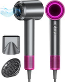 Hair Dryer, 160000RPM with 500M Ionic Negative, Blow Dryer with Diffuser, Fast Drying Hairdryer for Women and Men, Thermo-Control Lightweight Quiet for Curly Hair, Home Travel Salon