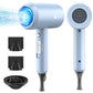 slopehill Professional Ionic Hair Dryer, Powerful 1800W Fast Drying Low Noise Blow Dryer with 2 Concentrator Nozzle 1 Diffuser Attachments for Home Salon Travel (Black)
