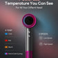 Hair Dryer, 160000RPM with 500M Ionic Negative, Blow Dryer with Diffuser, Fast Drying Hairdryer for Women and Men, Thermo-Control Lightweight Quiet for Curly Hair, Home Travel Salon