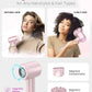 Hair Dryer, High-Speed Ionic Low Noise Blow Dryer with Brushless Motor for Fast Drying, Thermo-Control Quiet Compact Hair Blow Dryer with Magnetic Diffuser for Curly Hair for Home Travel Salon