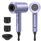 slopehill Professional Ionic Hair Dryer, Powerful 1800W Fast Drying Low Noise Blow Dryer with 2 Concentrator Nozzle 1 Diffuser Attachments for Home Salon Travel (Black)