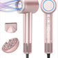 Hair Dryer, High-Speed Ionic Low Noise Blow Dryer with Brushless Motor for Fast Drying, Thermo-Control Quiet Compact Hair Blow Dryer with Magnetic Diffuser for Curly Hair for Home Travel Salon