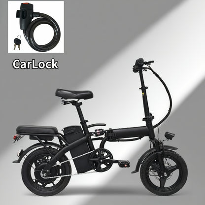 Electric Bike 48V Battery, Brushless Motor, 15-20MPH, Folding Electric Bicycle for Adults, Lightweight Commuter E-Bike with Removable Lithium Battery, Suitable for Urban Commuting, The Best Choice for A Gift, Easy Assemble, Portable Compact Design