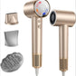 High-Speed Hair Dryer, 110000 RPM 1400W, Grip-Sensor On/Off for Fast Drying, 200M Ionic Negative for Frizz Reduce, Low Noise Thermo-Control Blow Dryer with Diffuser for Curly Hair Women Travel