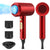 slopehill Professional Ionic Hair Dryer, Powerful 1800W Fast Drying Low Noise Blow Dryer with 2 Concentrator Nozzle 1 Diffuser Attachments for Home Salon Travel (Black)